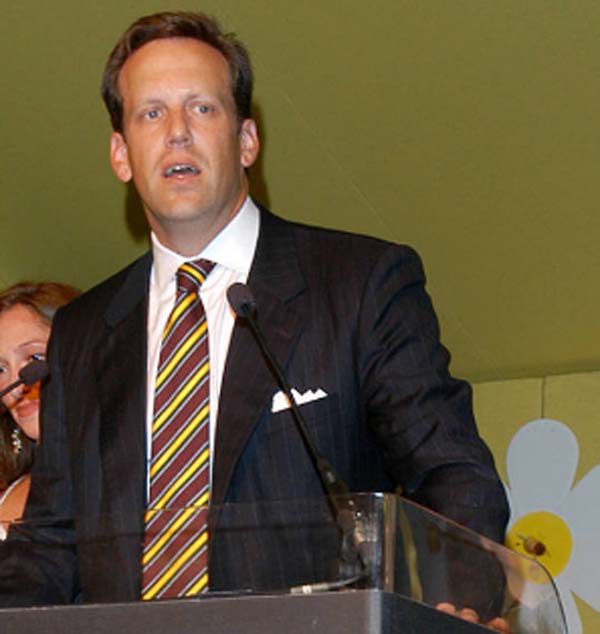 Todd Waterman caught on camera while giving speech.